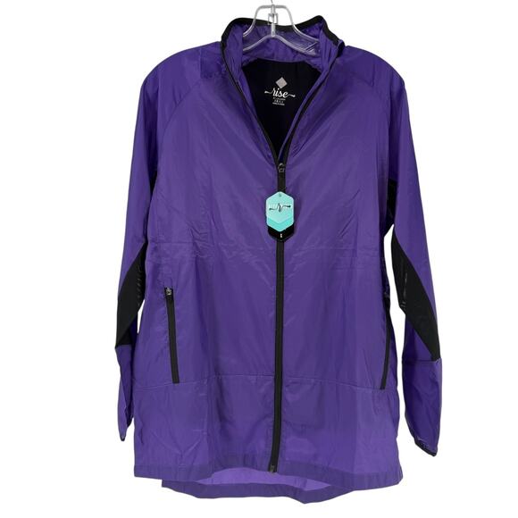 Lularoe Rise Windbreaker Jacket Small Purple Vented Athletic Running Lightweight - Picture 1 of 9